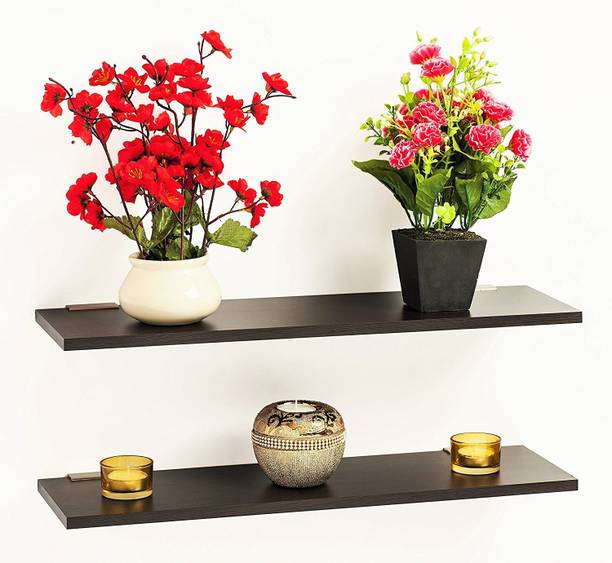 Madhuran 15X50 CM Wenge S2 MDF (Medium Density Fiber) Wall Shelf