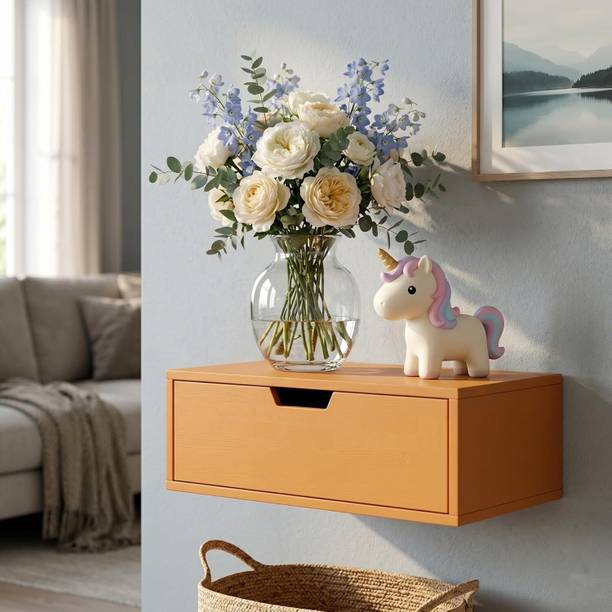CraftOnline CraftOnline Floating Wall Shelf with Drawer. Engineered Wood End Table