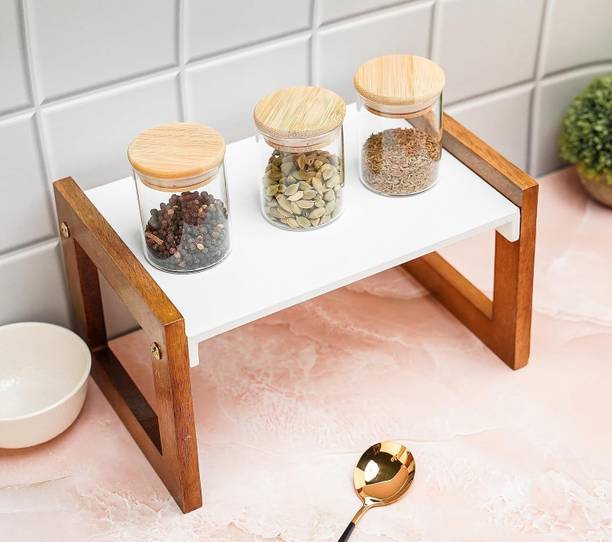 UHUD CRAFTS Containers Kitchen Rack Wood Multipurpose Rack/Storage Shelves for Kitchen Cabinets/Utensil Rack Organizer