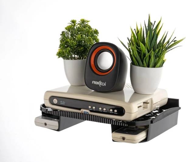 MAZAK Wall Mount Router Stand Set top Box Stand Setup Box Shelves Remote Holder Plastic Wall Shelf