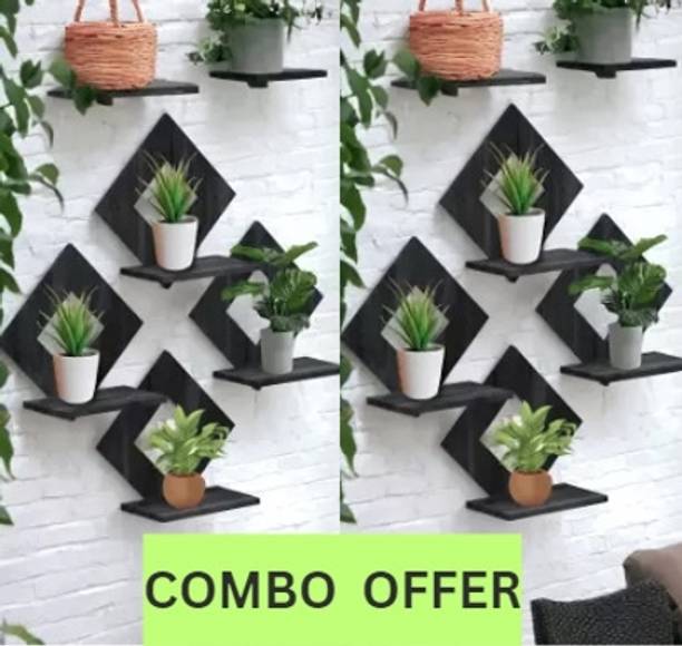 CRAFTY COTTAGE Designer Wall Shelves for Home Decor Wooden Wall Shelf