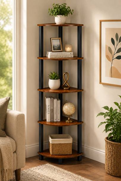 SmartEcom Corner Rack MDF (Medium Density Fiber) Wall Shelf