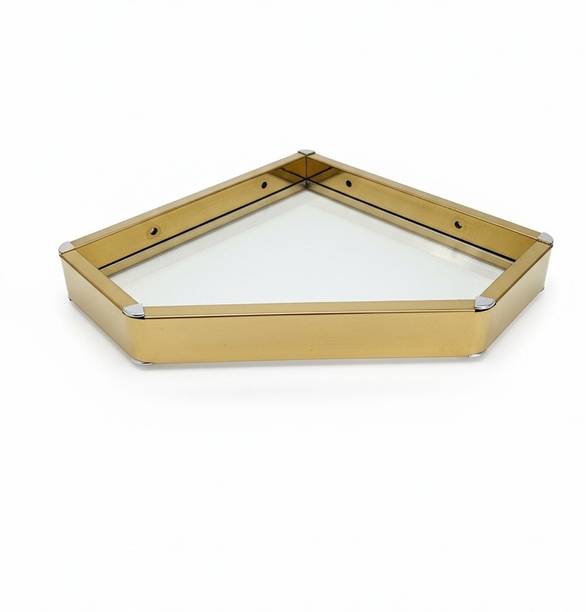 AppEasy Wall Mount Corner Shelf, Storage Organizer, Display Shelf for Home & Kitchen Iron, Glass Wall Shelf