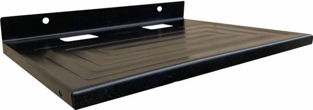 NextZen Wall Mount Set Top Box Stand For TV, Setup Box Holder Wall Shelf, Color - Black Iron Wall Shelf