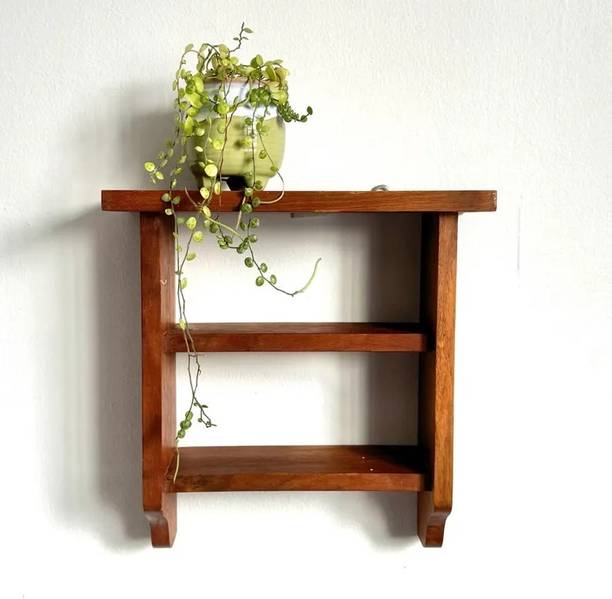 murad enterprises Handcrafted Wooden Wall Shelves | Durable Floating Design for Stylish Storage Wooden Wall Shelf