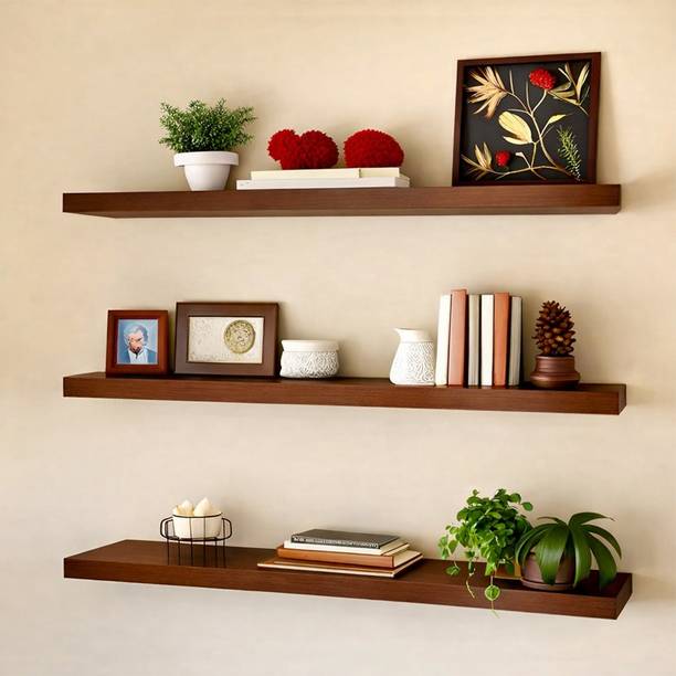 S.H Craft & Traders wall mounted display shelves home decor shelf modern corner Wooden Wall Shelf