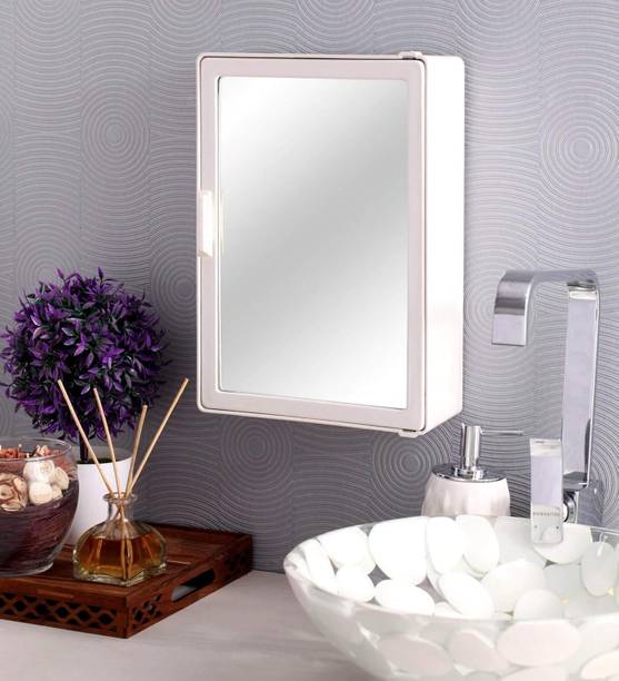 Zahab WHITE 54 Glass, Plastic Wall Shelf