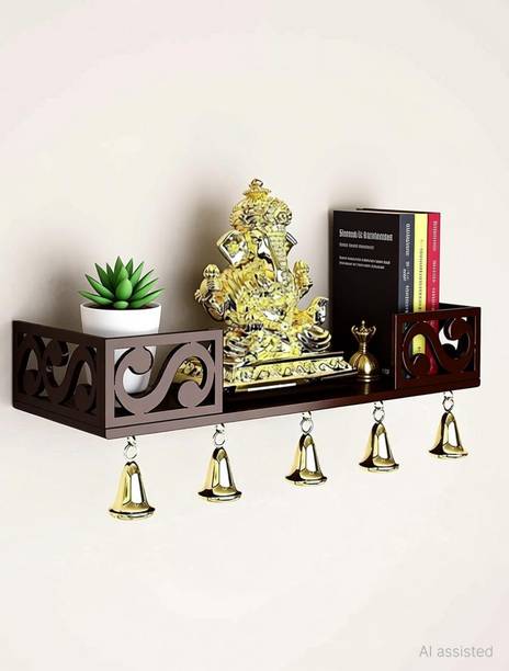 Istkhar Associates Puja Articles in Home & Kitchen MDF (Medium Density Fiber) Wall Shelf