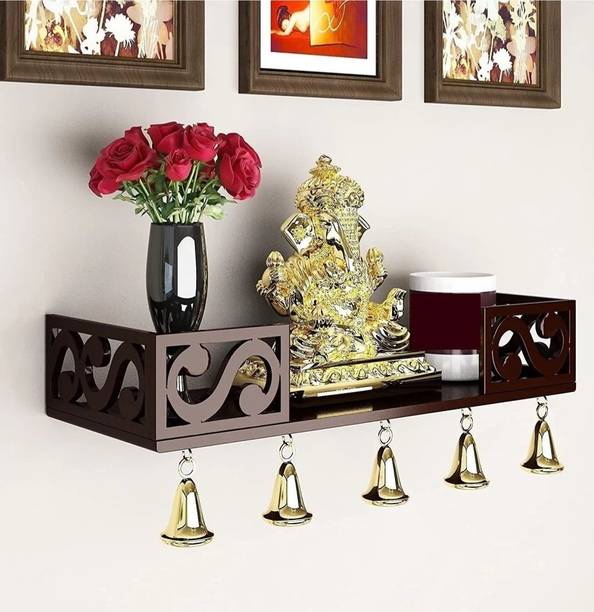 Istkhar Associates Puja Articles in Home & Kitchen MDF (Medium Density Fiber) Wall Shelf