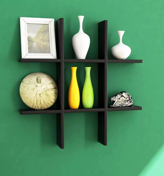 MAJESTIC MART Engineered Wood Wall Mounted | Rack | for Living Room | Book Shelf | Office use Wooden Wall Shelf