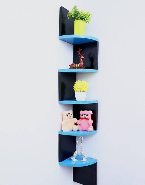 Wold Export Wall shelf Zig zeg shelves corner rack shelf Wooden Wall Shelf