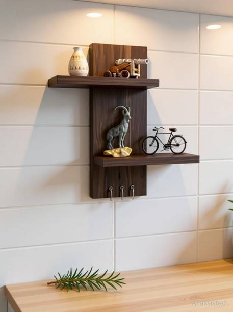 RanaCreation Wooden hanging board for home and kitchen Wooden Wall Shelf