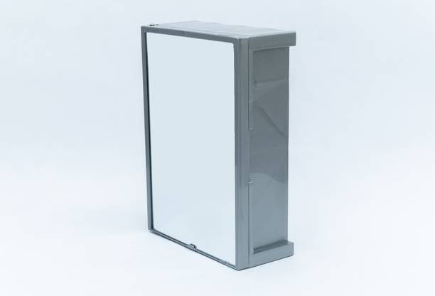 Zahab Bathroom Cabinet with Mirror Plastic Wall Shelf