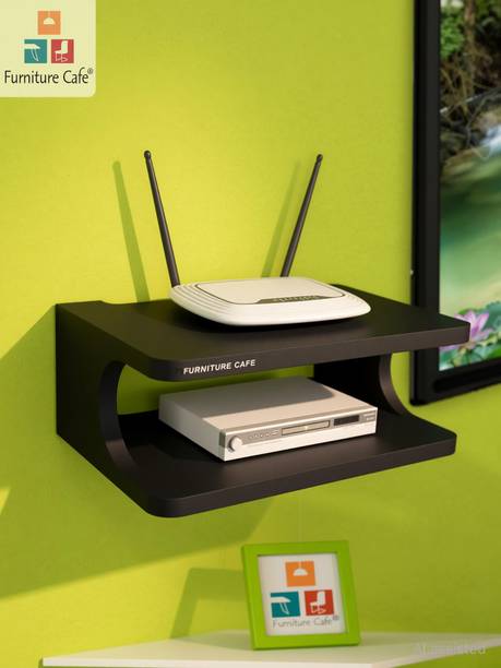 Furniture Cafe Setup Box Stand / Holder / WiFi Holder Wall Mount Shelf MDF (Medium Density Fiber) Wall Shelf