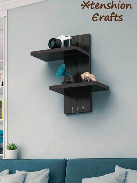 Xtenshion Crafts Wall Shelf For Living Room and Bedroom Wall Mount Tv Wooden Wall Shelf