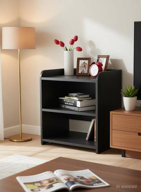 Crownista wooden side table black, Wooden Wall Shelf (Number of Shelves - 3, Black) Wooden Wall Shelf