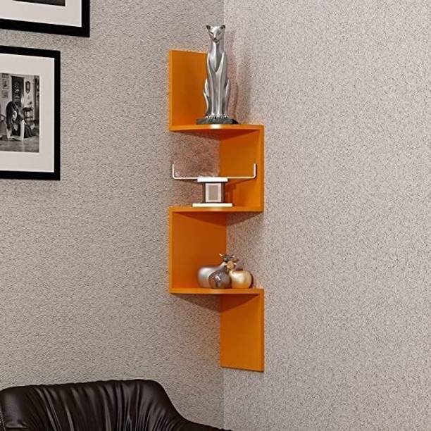 INDIAN DECOR SZY zig zag wall mountable shelf and wall hanging shelf MDF (Medium Density Fiber) Wall Shelf