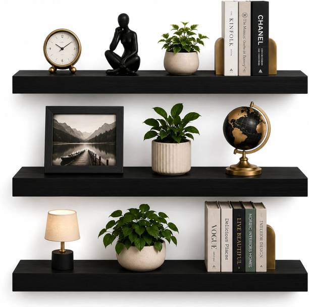ChotuTraders MDF Wall Shelf Multipurpose Storage Rack for Plants, Jars, Condiments MDF (Medium Density Fiber) Wall Shelf