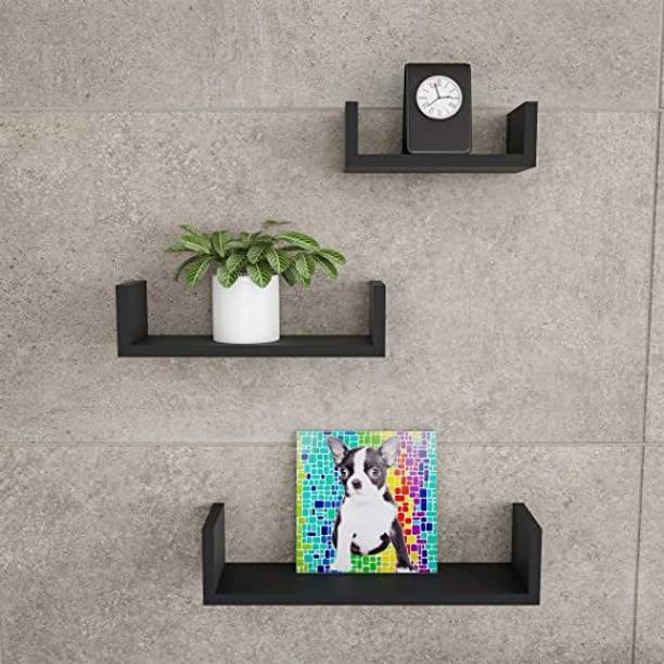woodinzo Wall Mount Floating Hanging Shelf for Room Wall and Home Decor MDF (Medium Density Fiber) Wall Shelf