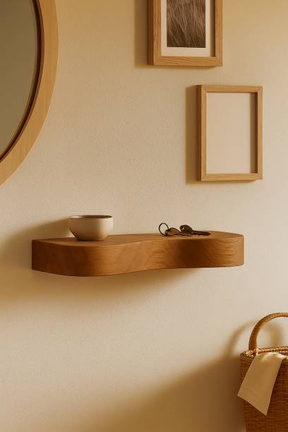GAC WOODU WALL MOUNT SHELF Wooden Wall Shelf