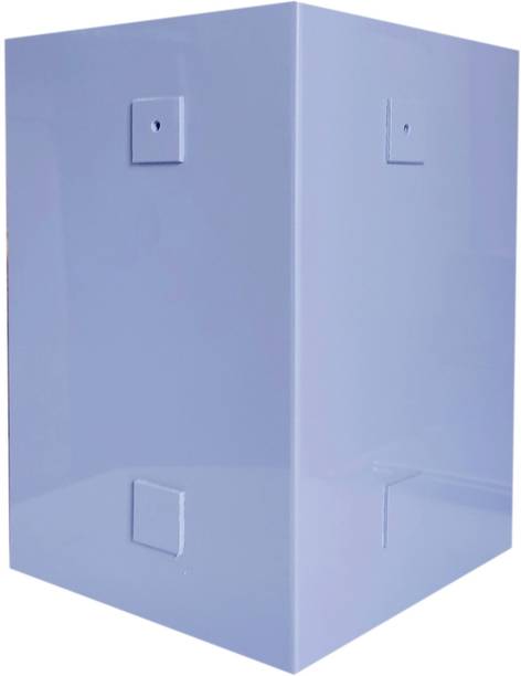 WINACO Corner Grey Acrylic ( 13.75" x 9.75" x 16" ) Bathroom Storage Mirror Cabinet Acrylic Wall Shelf
