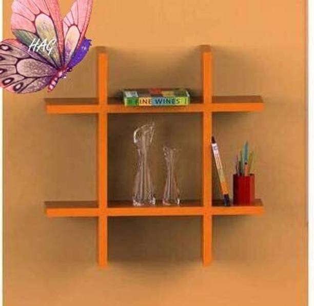 MAJESTIC MART Engineered Wood Wall Mounted | Rack | for Living Room | Book Shelf | Office use Wooden Wall Shelf