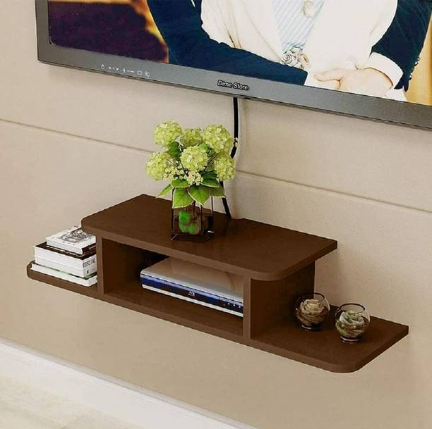 SRHANDICRAFT TV SETUP BOX STAND FOR LIVINGROOM BEDROOM MDF (Medium Density Fiber) Wall Shelf