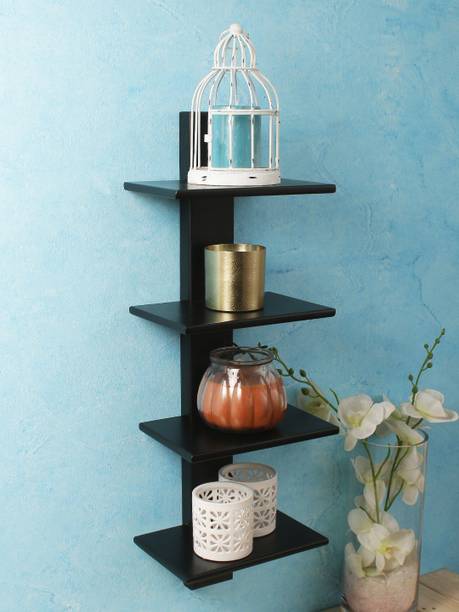 Brook Wood wall shelves 4 Wooden Wall Shelf