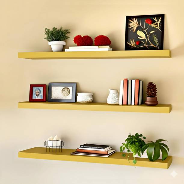 S.H Craft & Traders wall mounted display shelves home decor shelf modern corner Wooden Wall Shelf