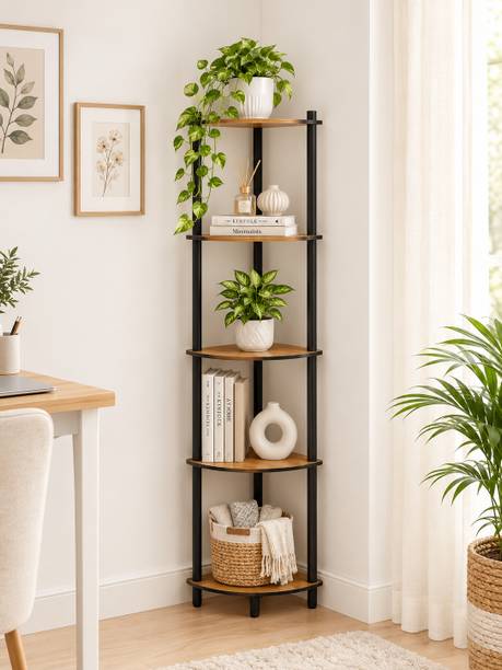 SmartEcom Corner Rack MDF (Medium Density Fiber) Wall Shelf