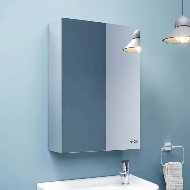 iSTAR Stainless Steel Mirror Cabinet (12 X 18 Inches) Bathroom Wall Mounted Storage Stainless Steel Wall Shelf