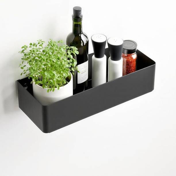 Aline7 Flat Wall Shelf Metal Wall Mounted Shelf Storage Shelf for Bedroom, Living Room Steel Wall Shelf