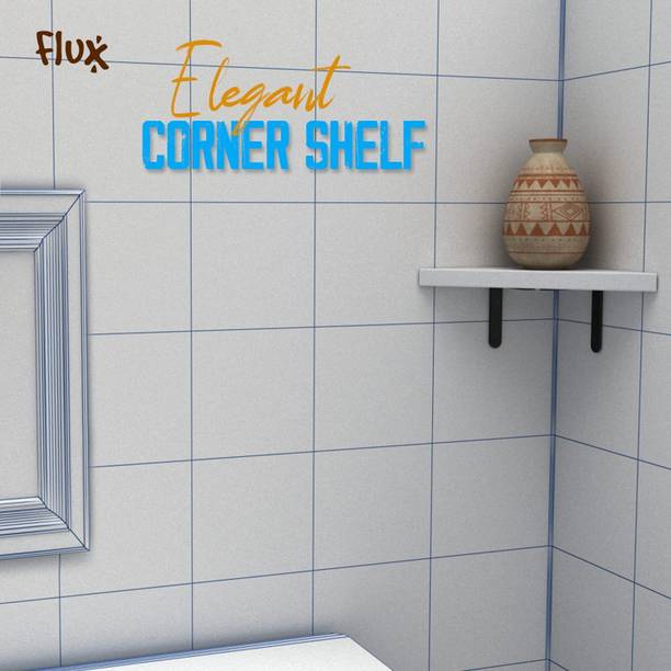 Flux Wooden Corner Floating Shelves Display Rack Corner Wall Mounted Book Shelves Wooden Wall Shelf