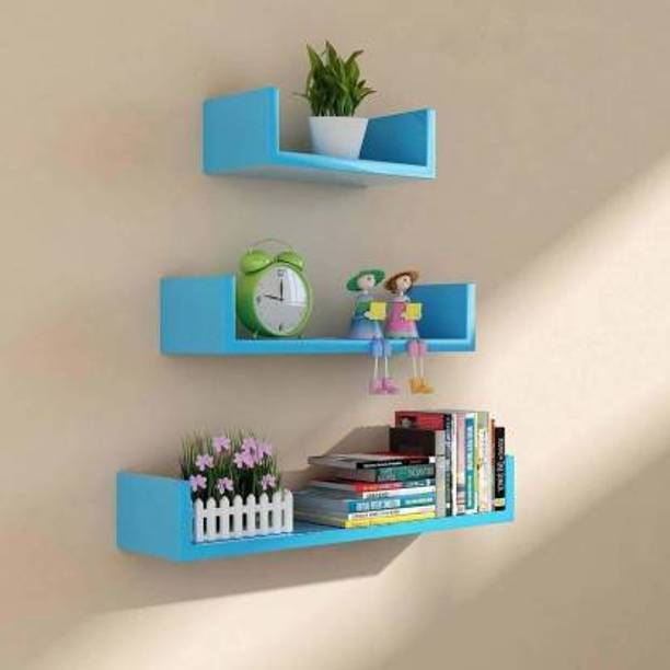 Mark Wood New Wall Mount New Plus Shaped Engineered Wood Display Unit