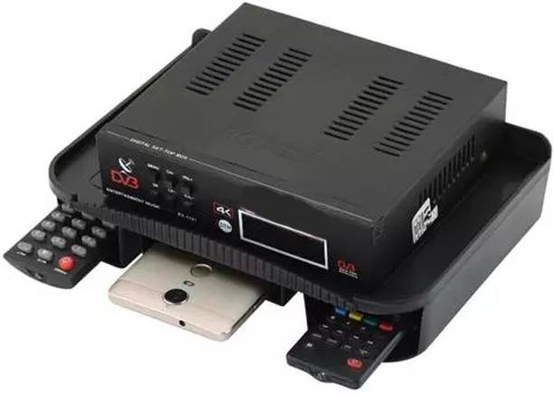 Angelware Wall Mount Stand Set top Box Stand Setup Box Shelves Remote Holder Pack of 1 Plastic Wall Shelf