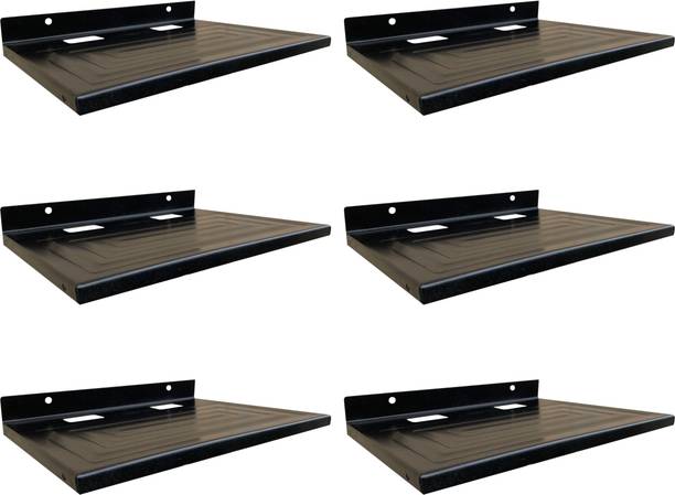 YAJNAS 21x28 CM Metal Stylish Set Top Box For Television (Pack Of 6) Steel Wall Shelf