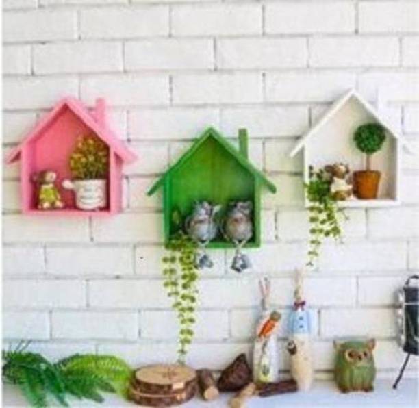 NationalArts NA2721 wooden wall shelf wall hanging wall decor mounted floating Wooden Wall Shelf