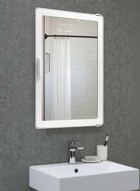 Maskey SMALL SIZE MINI BATHROOM MIRROR STORAGE CABINET MEDICINE RACK Plastic, Acrylic Wall Shelf