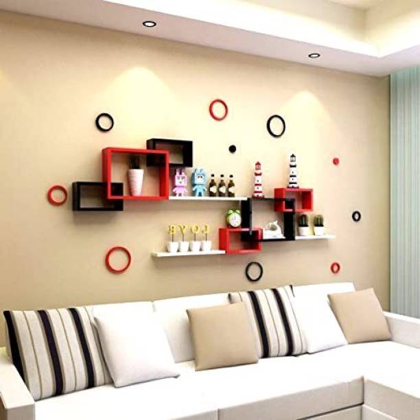 Online Decor Shoppee Online Decor Shoppee Wall Mounted Cube for Living Room, Bedroom. MDF (Medium Density Fiber) Wall Shelf