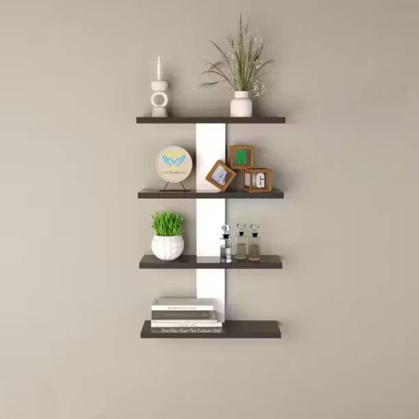RASTWOOD Well Shelf For Home Decor Wooden Wall Shelf for plant, statue, Books Wooden Wall Shelf