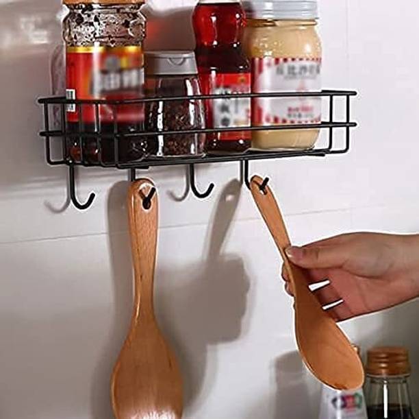DXDT Storage Organizer (set of 2) for Kitchen and Bathroom, kitchen rack shelf Carbon Steel Kitchen Trolley