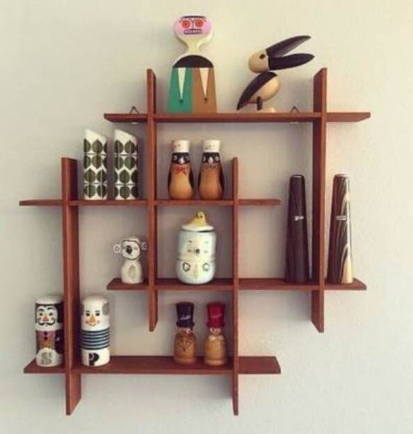 Eco Handicrafts Beautiful floating wall shelf Wooden Wall Shelf (Number of Shelves - 1, Brown) Wooden Wall Shelf