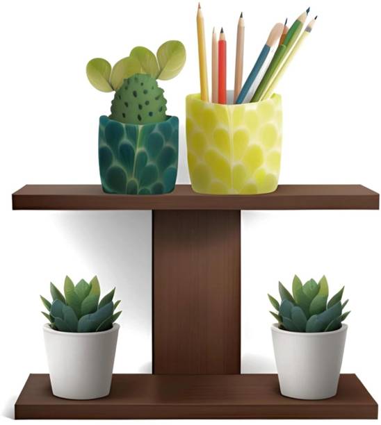 CHARMWUD Wall Shelves for Home | Wooden Wall Mounted Shelf for Living Room, Wooden Wall Shelf