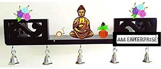 A M Enterprises Wall shelf Home temple bell shelf temple home mandir pooja ghar MDF (Medium Density Fiber) Wall Shelf