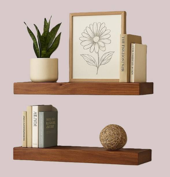 PULVISH ENTERPRISES 20x6x2BP-120 Wooden Wall Shelf