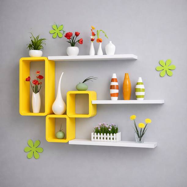 S.H Craft & Traders Wall-Mounted Wooden corner shalves. Wooden Wall Shelf