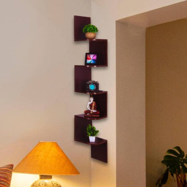 Wold Export Wall shelf Zig zeg shelves corner rack shelf Wooden Wall Shelf