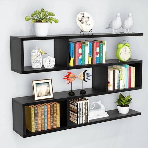 TheGoodLuck Wall Shelf Wall-Mounted Wall Hanging Cabinet Wall Cabinet Bookshelf Bookcase MDF (Medium Density Fiber) Wall Shelf