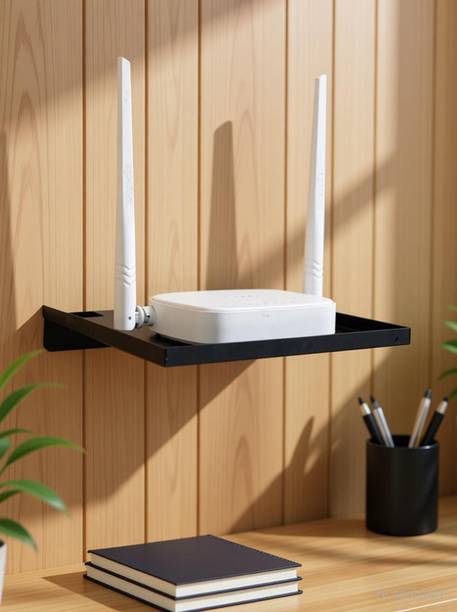 ONESTOP Metal Set Top Box Stands | Wi Fi Router Stand/Holder Steel Wall Shelf | Unbreakable DTH Wall of Stand for Mobile TV Connection for Home | Living Room | Steel Wall Shelf