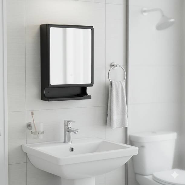 Branco Strong & Heavy New Look Bathroom Mirror Cabinet | Bathroom | Plastic Wall Mount Plastic Wall Shelf